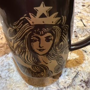 Starbucks Siren Crown Mermaid Anniversary 2012 Coffee Mug gold/brown